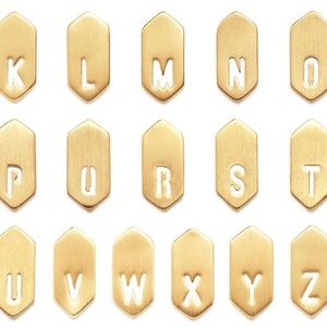 KEEP Collective Brushed Gold Geo “S” Charm